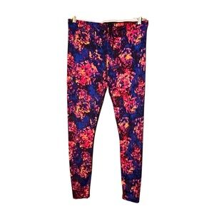 Lorna Jane Uniquely High Rise Floral Leggings Stretch Activewear Medium